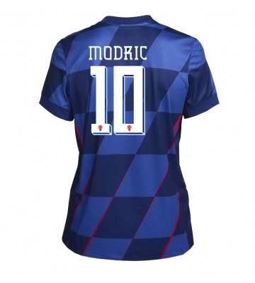 Croacia Luka Modric #10 Segunda Equipación Mujer Eurocopa 2024 Manga Corta